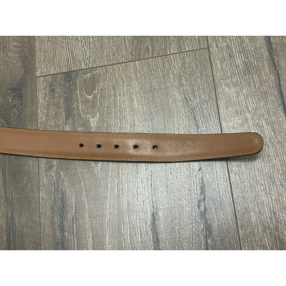 Brooks Brothers Brown Leather Belt 40/100 Brass Buckle 1.25” Made in USA